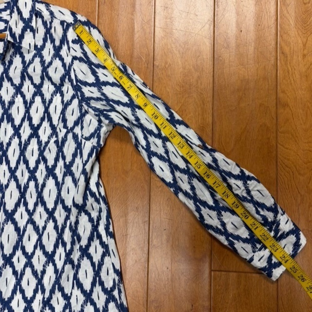 Duluth Trading Co Womens Hemp Organic Cotton‎ Button Shirt Size L Lagenlook Boho - Picture 8 of 10